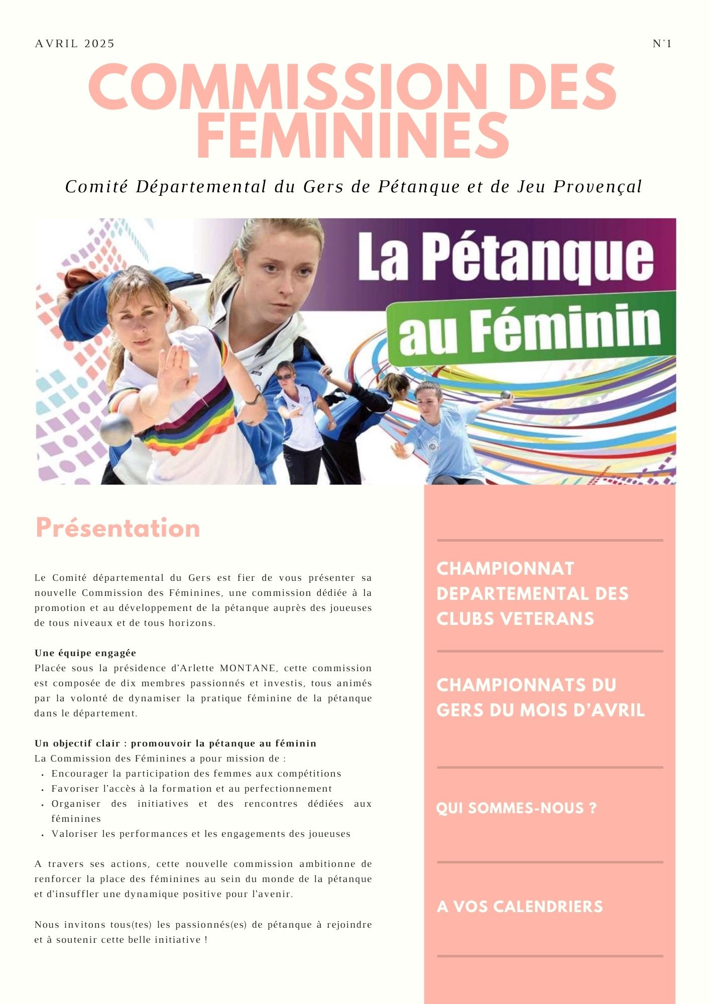 1. COM FEMININE bulletin info AVRIL 2025
